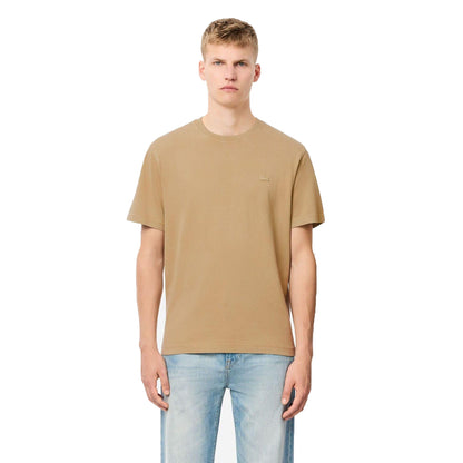 Beige - Lifestyle - Lacoste Unisex Adult Heavy Cotton Washed T-Shirt