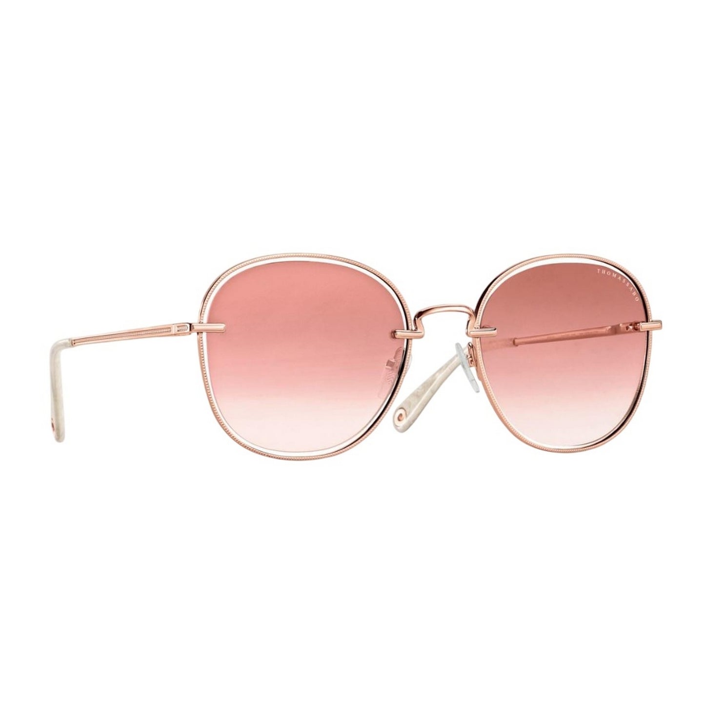 Pink - Back - Thomas Sabo Unisex Adult Mia Square Mirrored Sunglasses