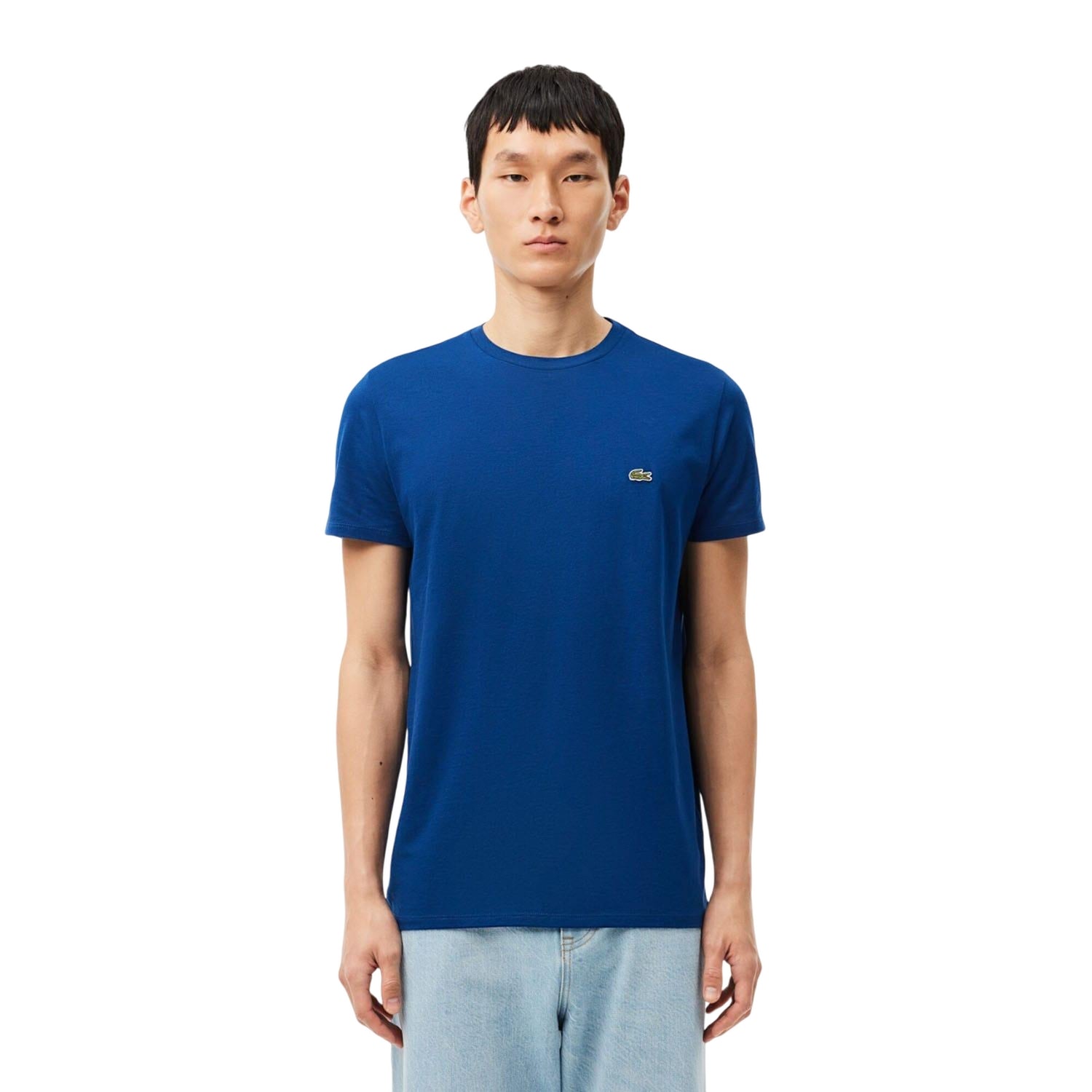 Dark Blue - Side - Lacoste Mens Pima Cotton T-Shirt