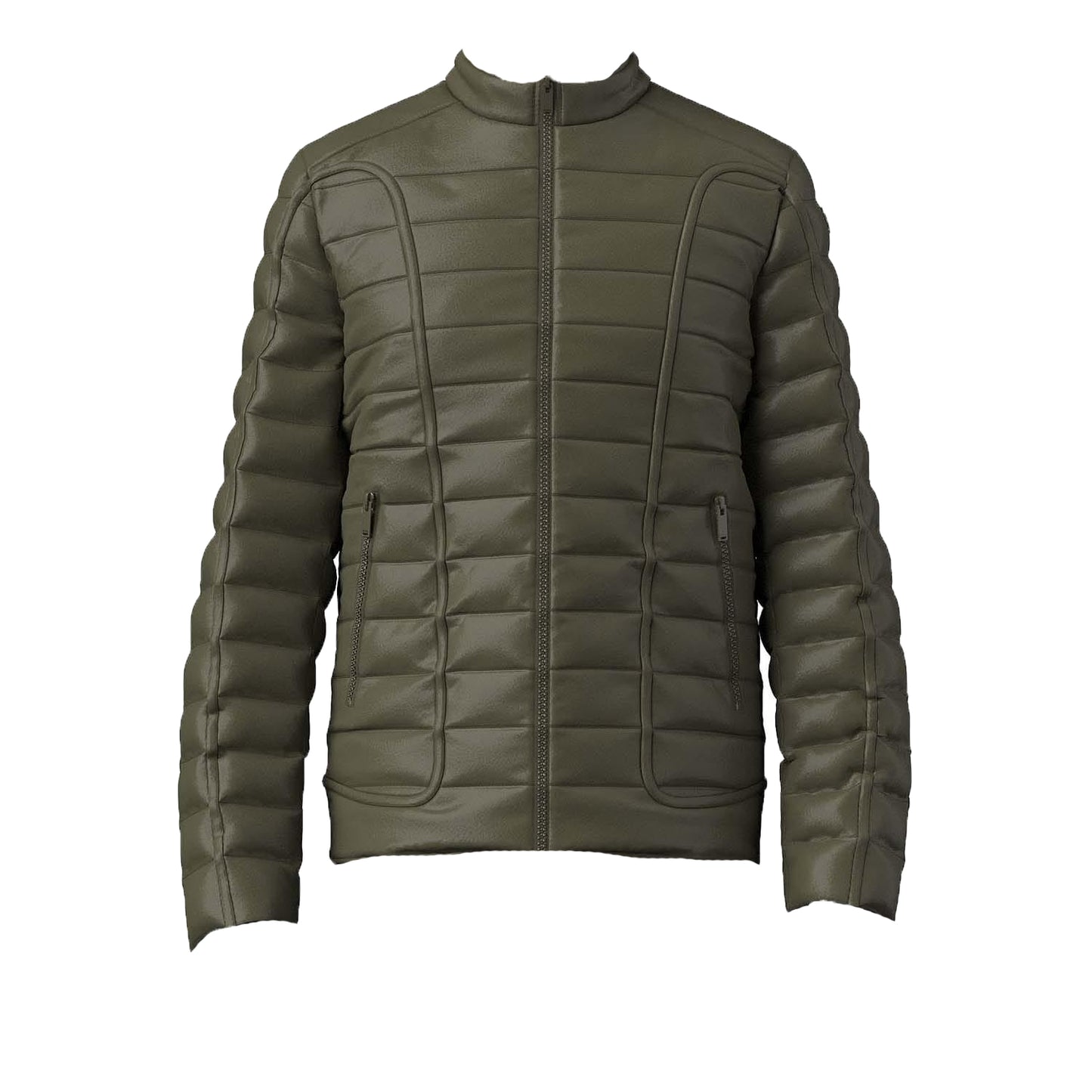 Green - Front - Diesel Mens W-Hawkyl Lightweight Padded Jacket