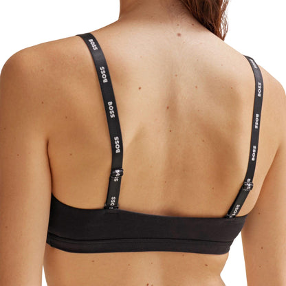 Black - Back - Boss Womens-Ladies Logo Bra