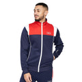 Navy-Red - Side - Crosshatch Mens Chinooks Tracksuit