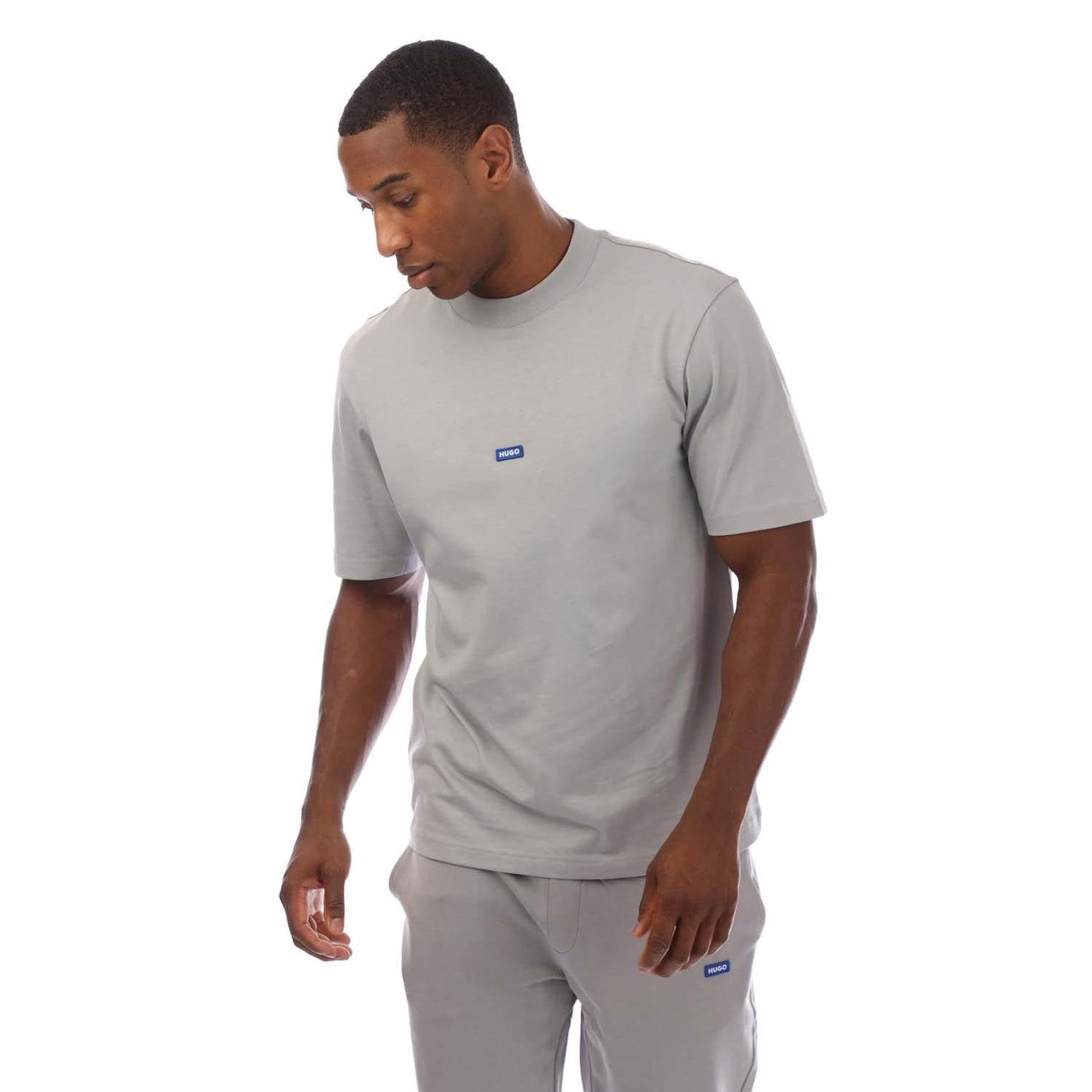 Grey - Front - Hugo Mens Nieros T-Shirt