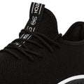 Black-White - Side - Crosshatch Mens Rideout Trainers