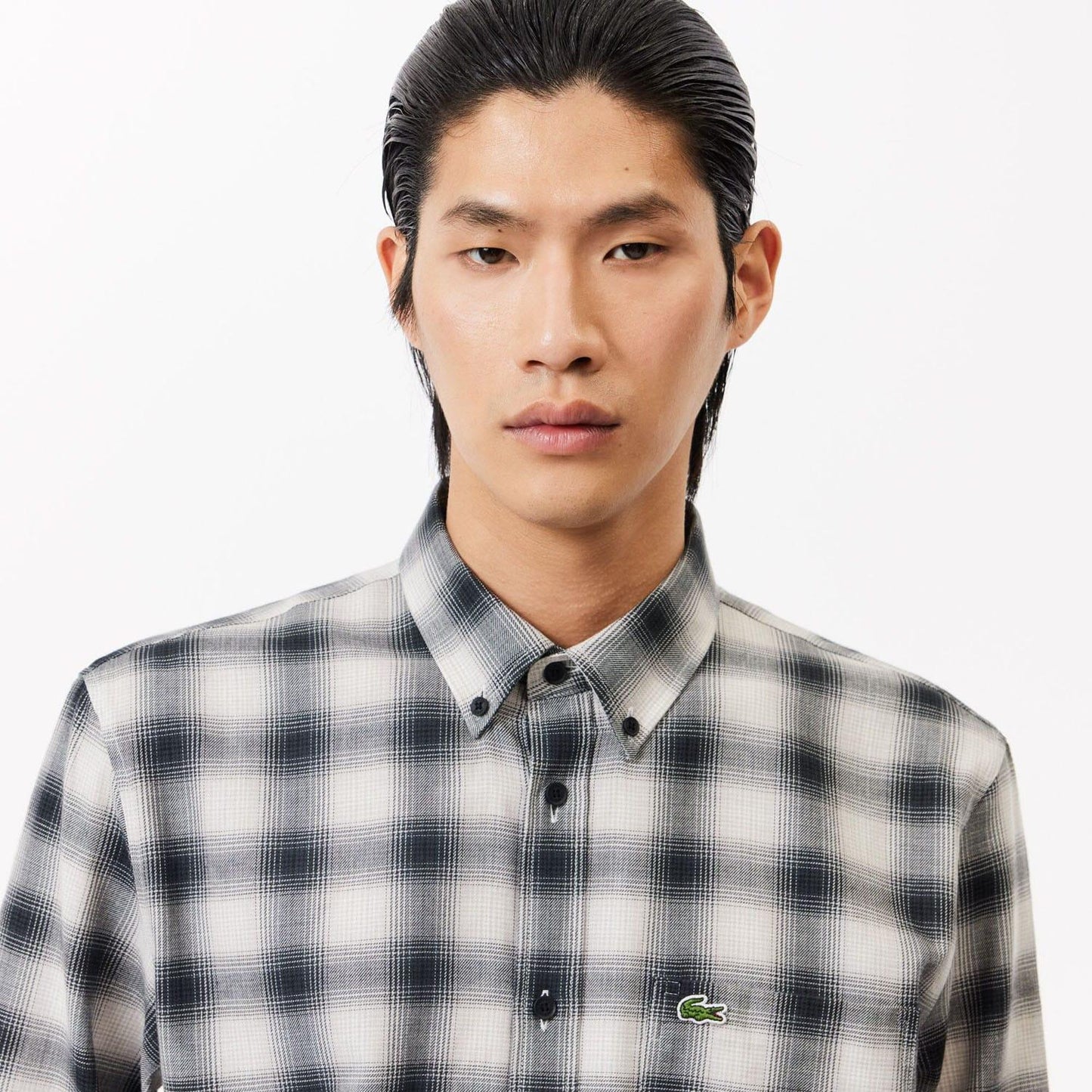 Black-White - Lifestyle - Lacoste Mens Flannel Regular Shirt