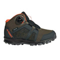 Green - Side - Adidas Childrens-Kids Terrex Boa Rain Rdy Hiking Shoes