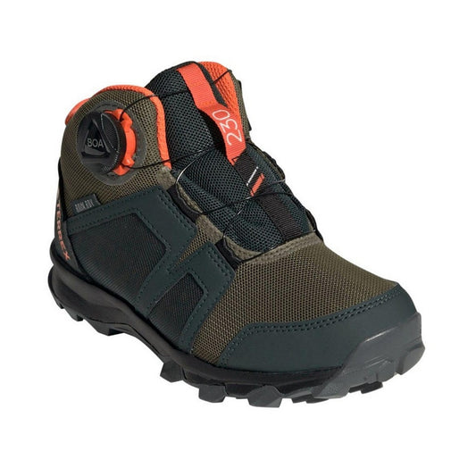Green - Front - Adidas Childrens-Kids Terrex Boa Rain Rdy Hiking Shoes