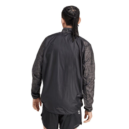 Charcoal - Back - Adidas Unisex Adult Terrex Trail Running Wind Jacket