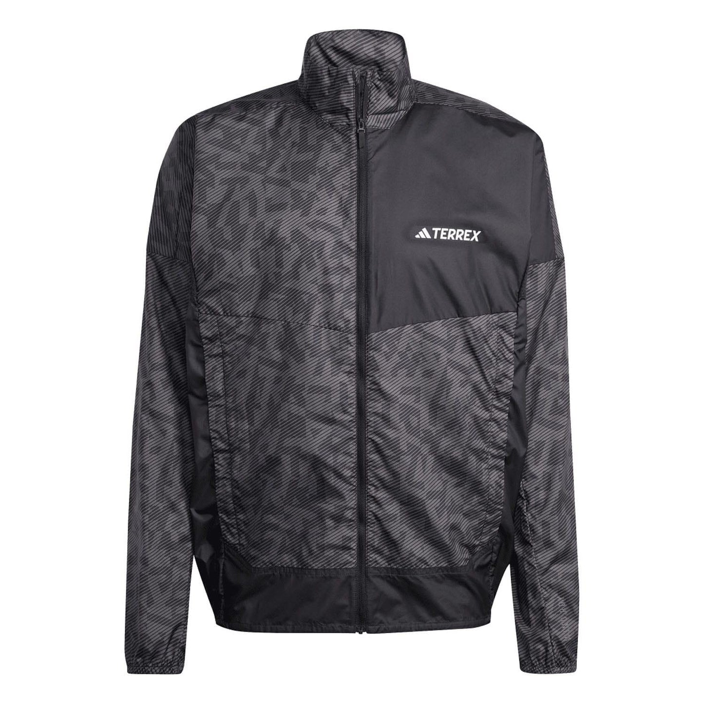 Charcoal - Front - Adidas Unisex Adult Terrex Trail Running Wind Jacket