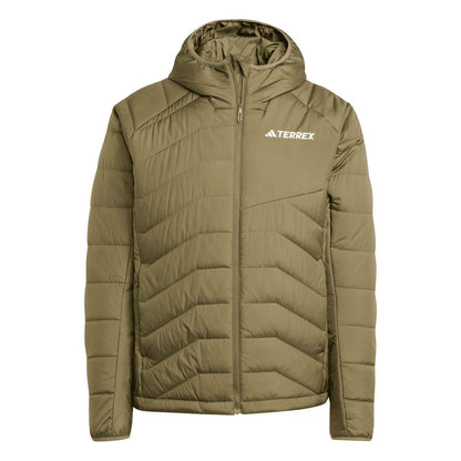 Olive - Front - Adidas Unisex Adult Terrex Multi Synthetic Insulated Hooded Jacket