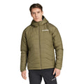 Olive - Pack Shot - Adidas Unisex Adult Terrex Multi Synthetic Insulated Hooded Jacket