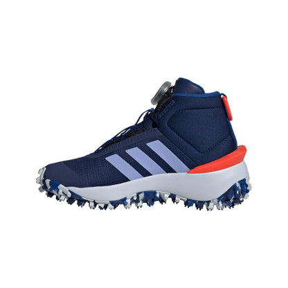 Dark Blue - Side - Adidas Childrens-Kids Fortatrail Trainers