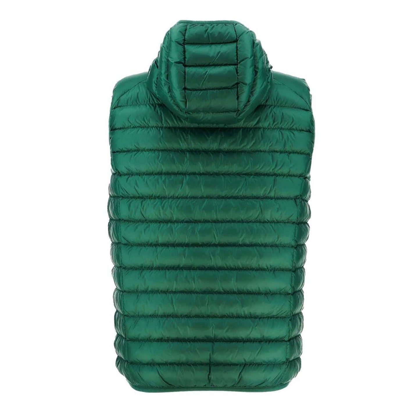 Green - Back - Jott Mens Pat Puffer Hooded Gilet