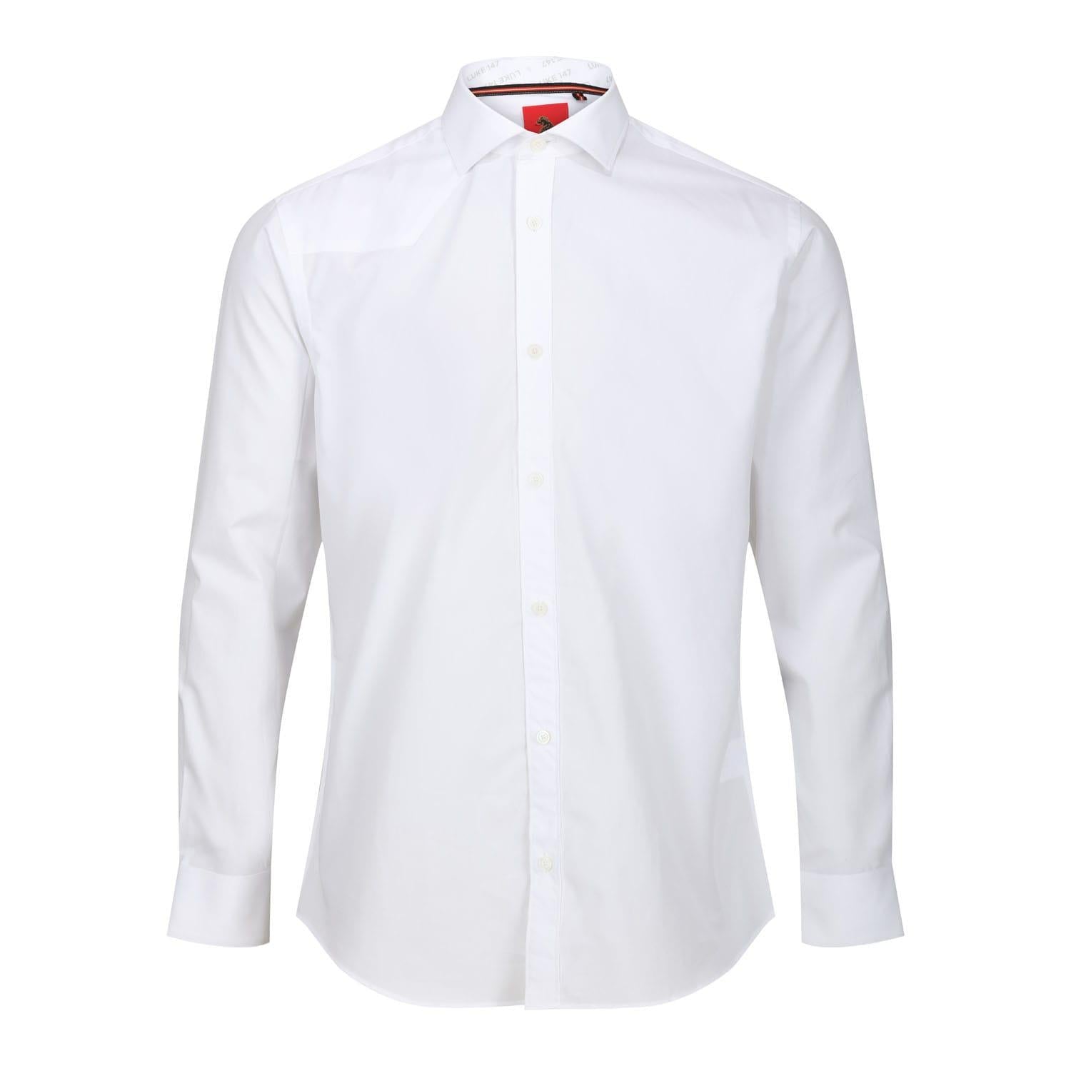 White - Front - Luke 1977 Mens 36 Shots Long-Sleeved Snooker Shirt