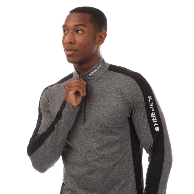 Grey - Side - Icepeak Mens Fleminton Base Layer Top
