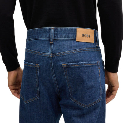 Blue - Side - Boss Mens H-Re.Maine Regular Jeans
