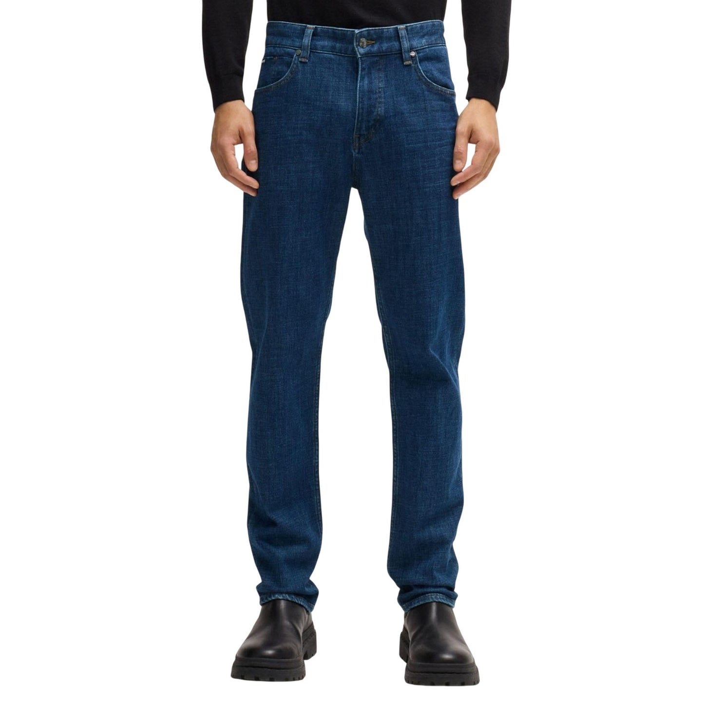 Blue - Lifestyle - Boss Mens H-Re.Maine Regular Jeans