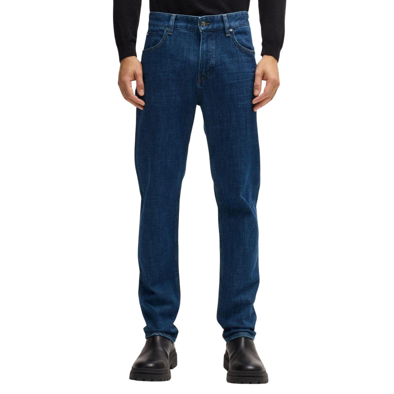 Blue - Lifestyle - Boss Mens H-Re.Maine Regular Jeans