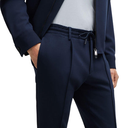 Dark Blue - Side - Boss Mens L Gee Slim Trousers