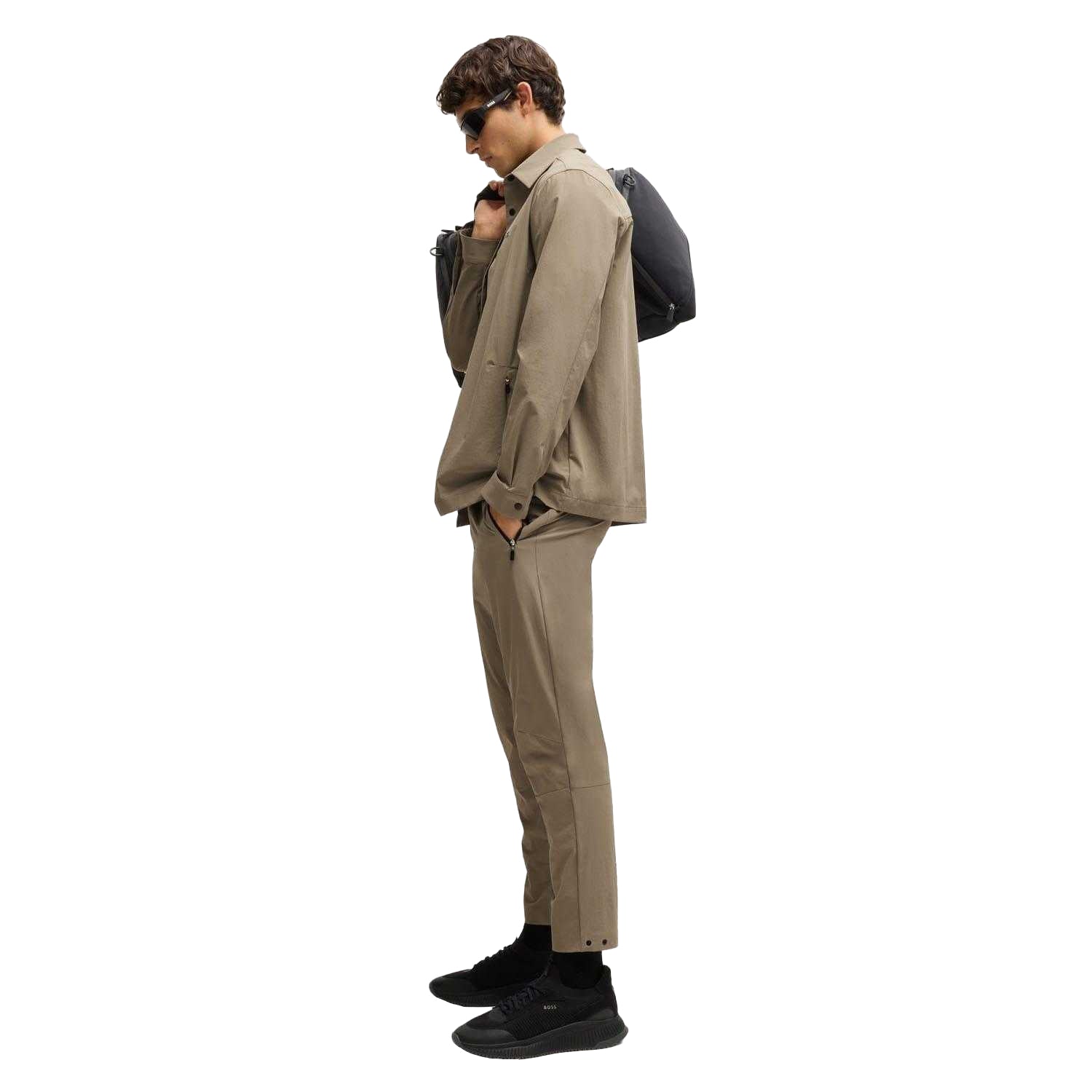 Green - Pack Shot - Boss Mens T Basin Tapered Trousers