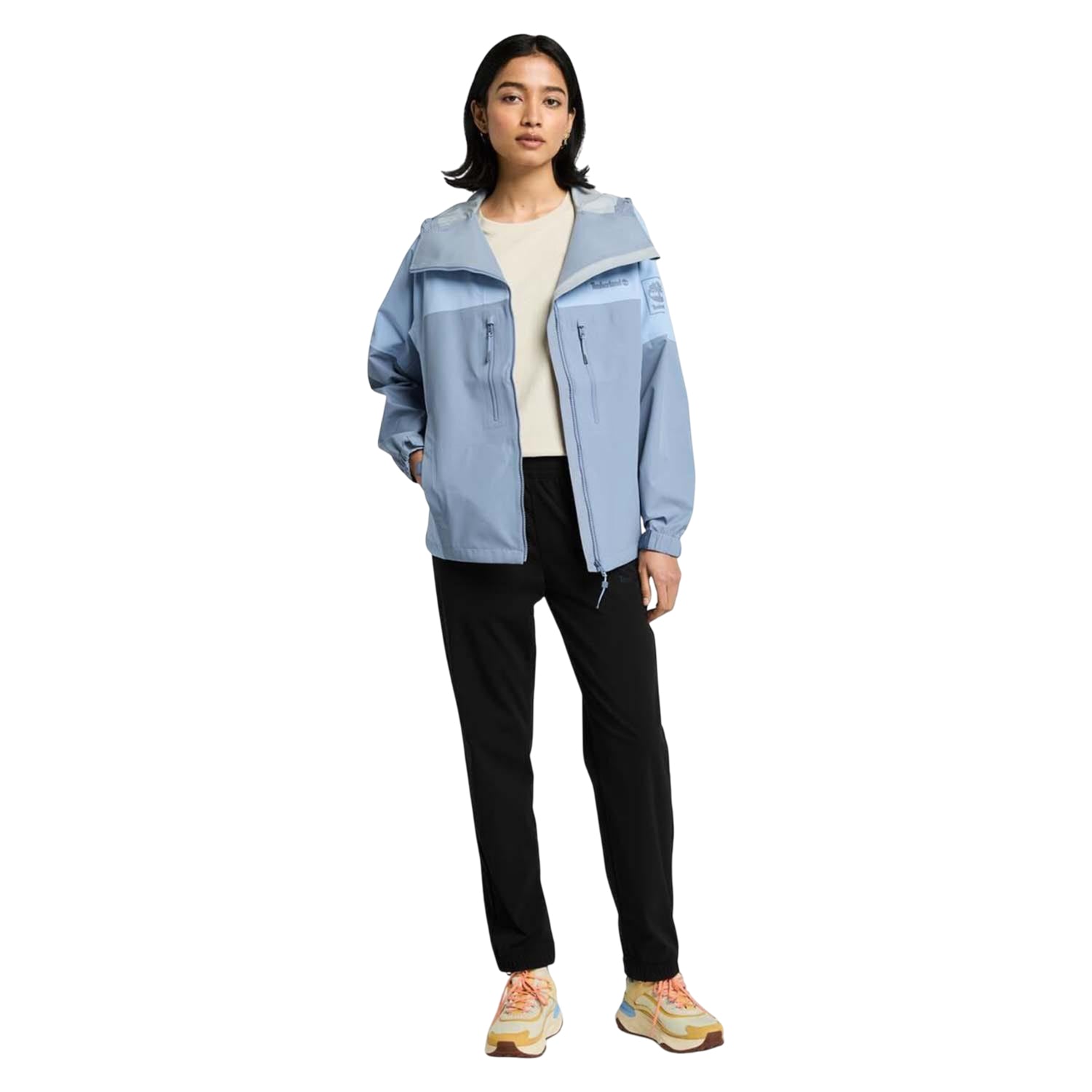 Blue - Close up - Timberland Womens-Ladies Mobi Flex Tech Waterproof Jacket