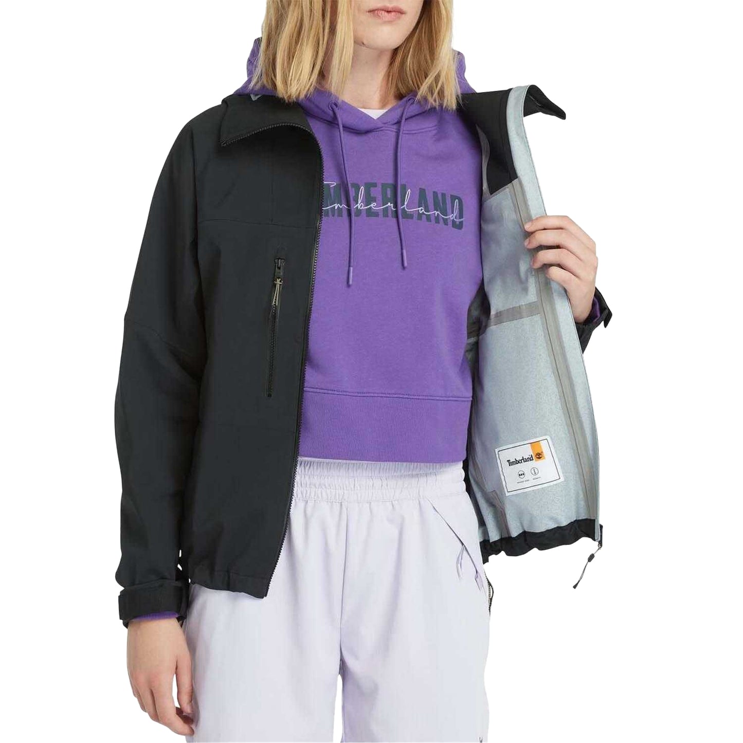 Black - Lifestyle - Timberland Womens-Ladies Mobi Flex Tech Waterproof Jacket