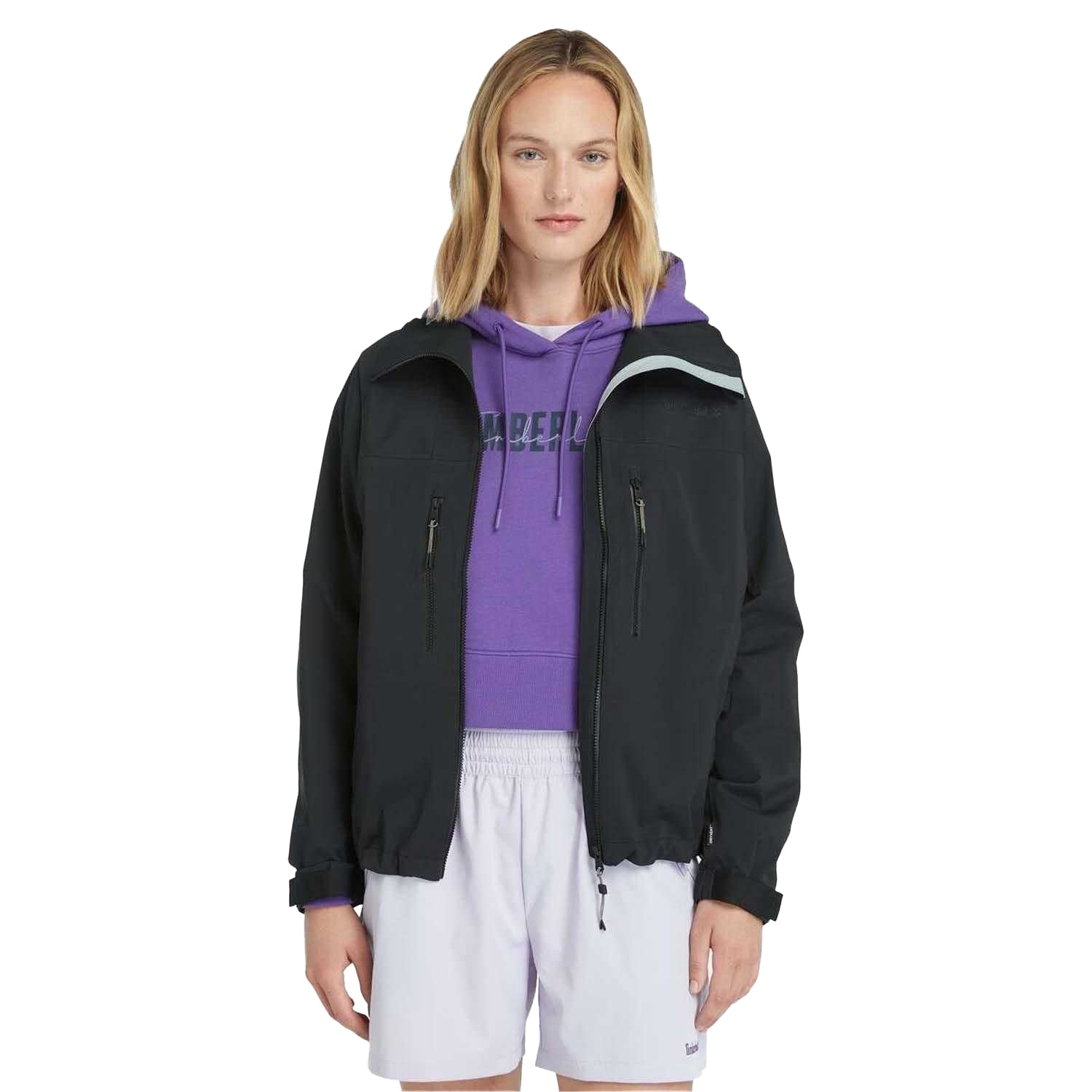 Black - Pack Shot - Timberland Womens-Ladies Mobi Flex Tech Waterproof Jacket