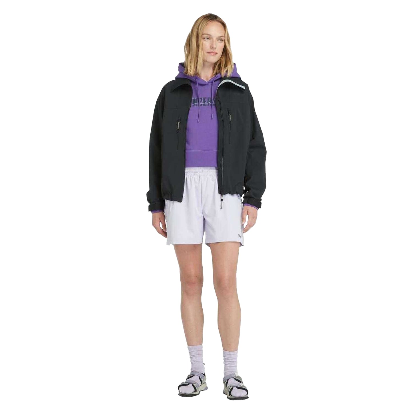 Black - Close up - Timberland Womens-Ladies Mobi Flex Tech Waterproof Jacket