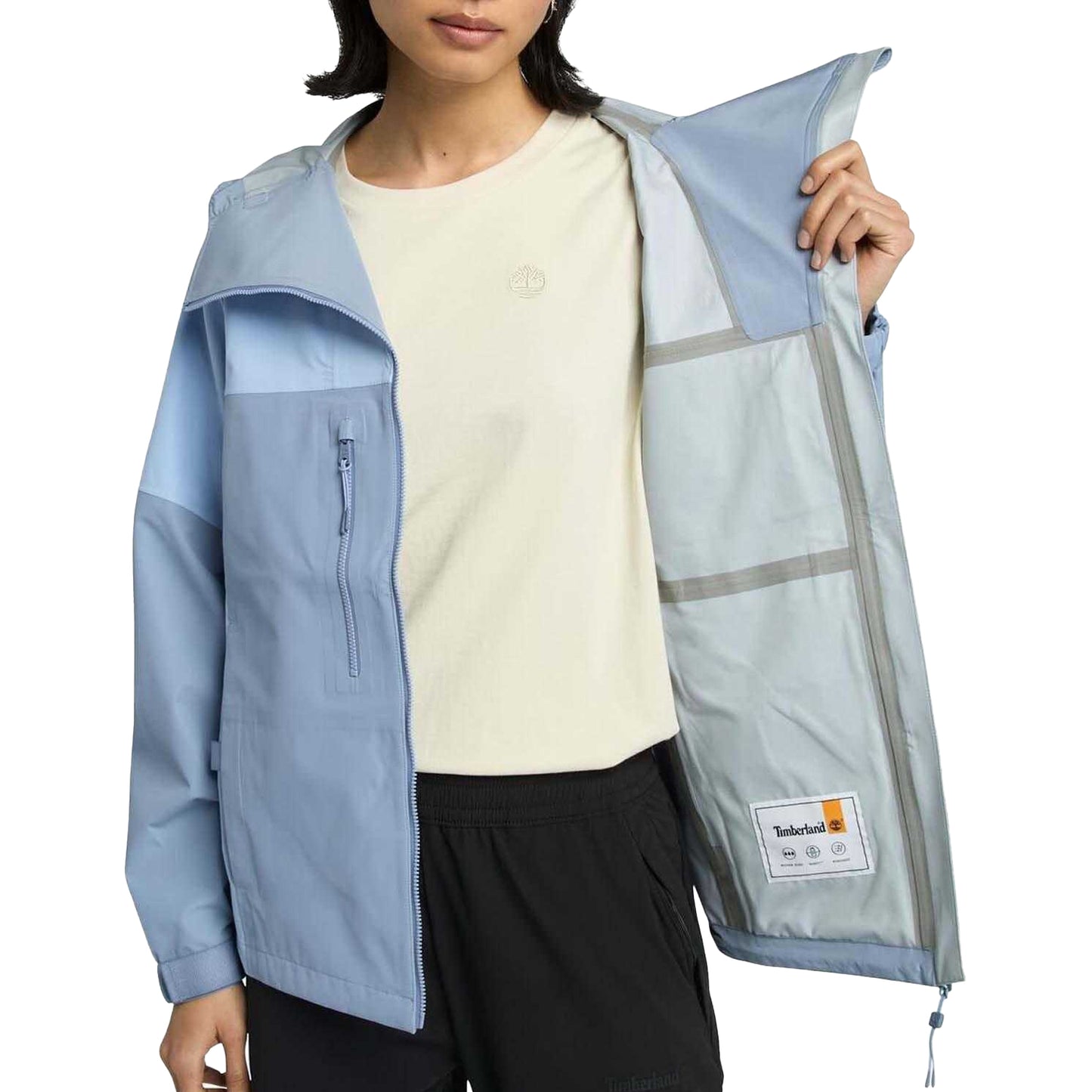 Blue - Side - Timberland Womens-Ladies Mobi Flex Tech Waterproof Jacket