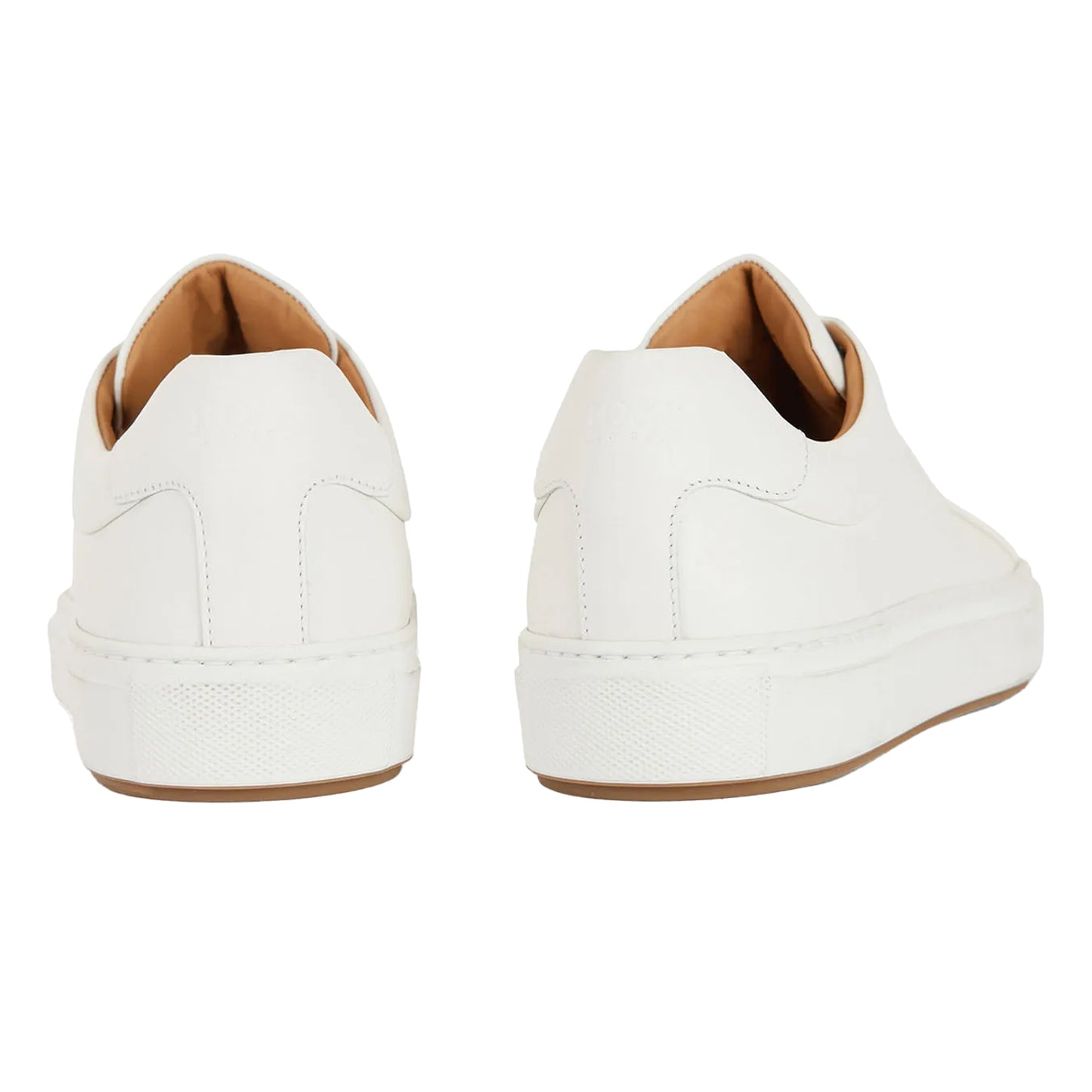 White - Back - Boss Mens Mirage Leather Tennis Trainers