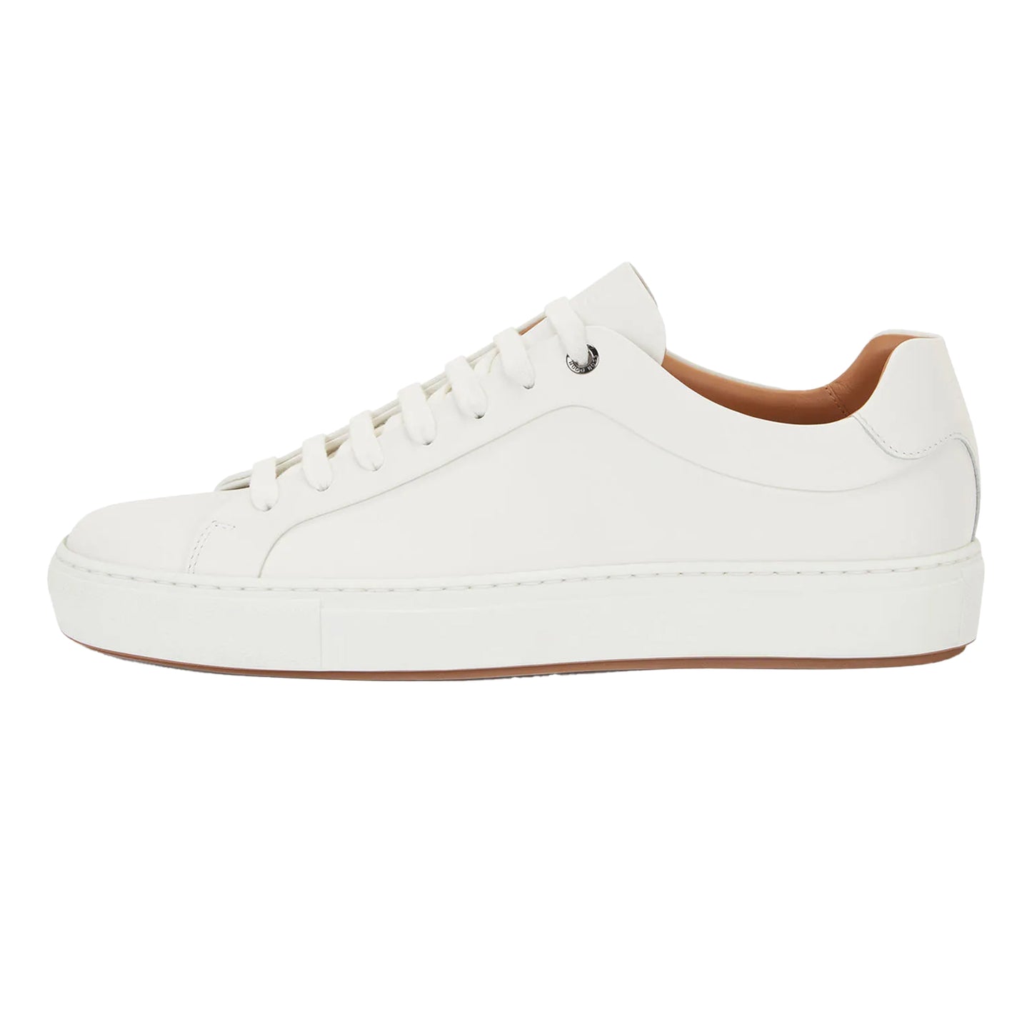 White - Lifestyle - Boss Mens Mirage Leather Tennis Trainers