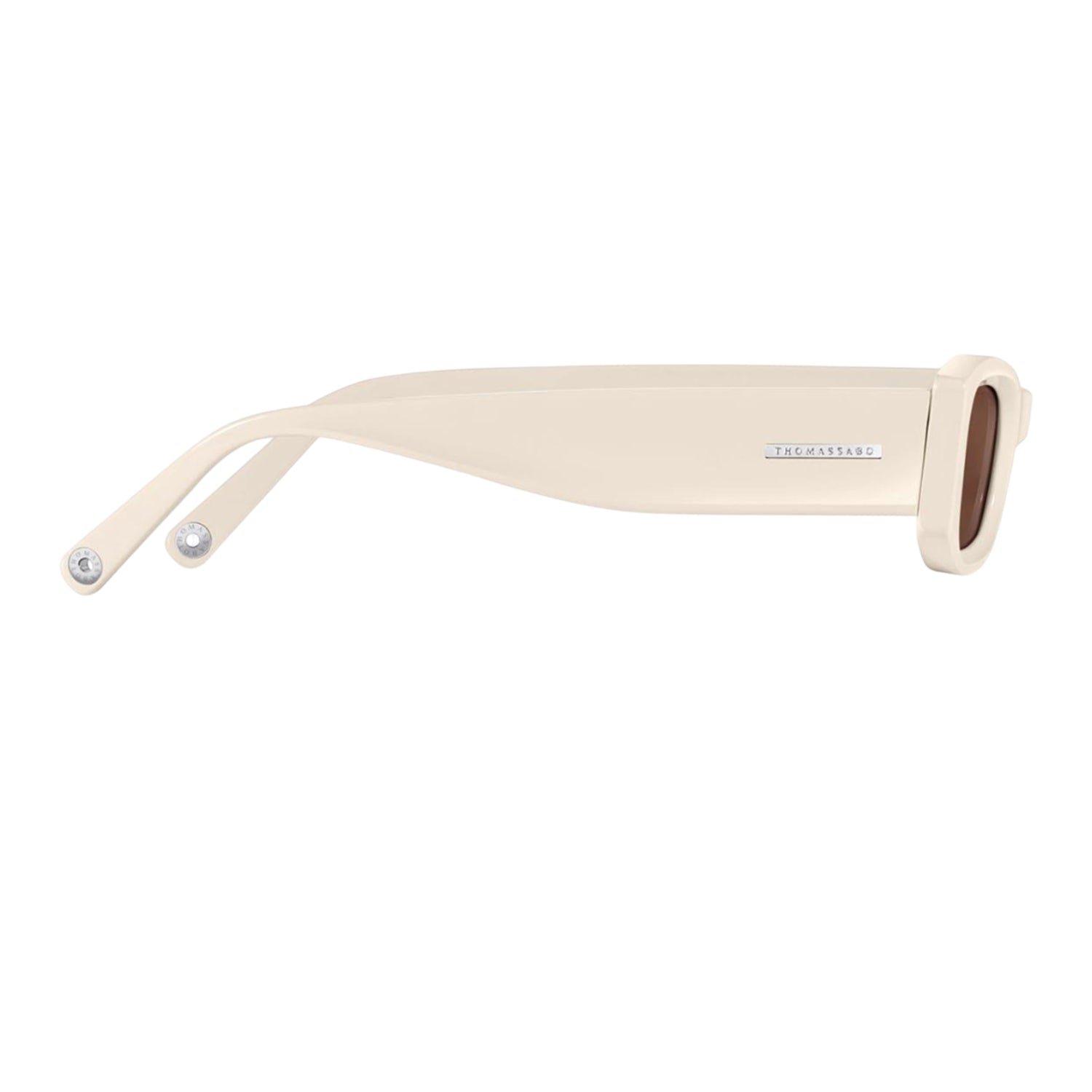 Beige - Back - Thomas Sabo Unisex Adult Kim Slim Rectangular Sunglasses