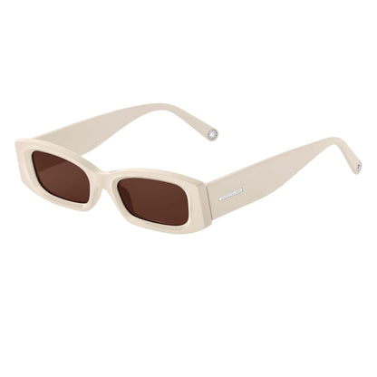 Beige - Front - Thomas Sabo Unisex Adult Kim Slim Rectangular Sunglasses