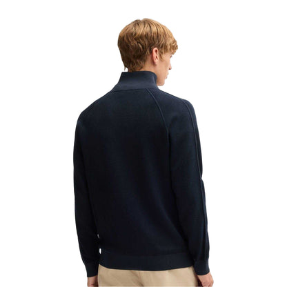 Dark Blue - Back - Boss Mens H-Domico Full Zip Cardigan