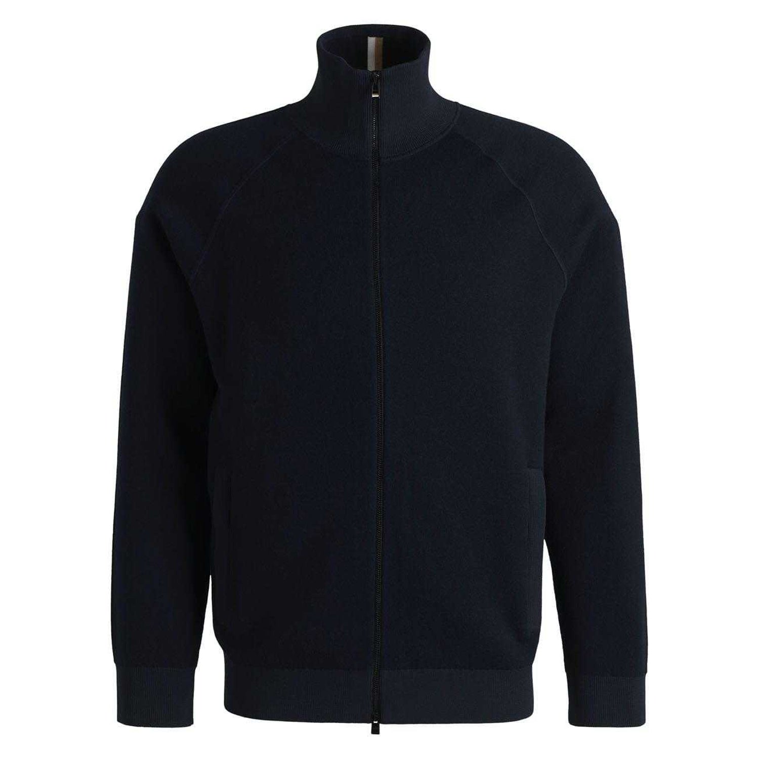 Dark Blue - Front - Boss Mens H-Domico Full Zip Cardigan