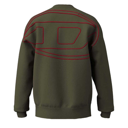 Green - Back - Diesel Mens S-Rob-Megoval-D Sweatshirt