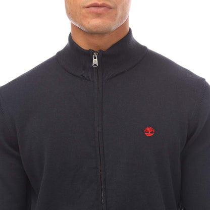 Navy - Side - Timberland Mens Williams River Kennebec Cotton Full Zip Sweatshirt