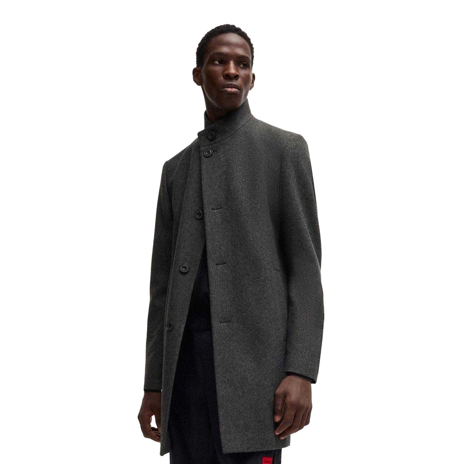 Grey - Lifestyle - Hugo Mens Mintrax2441 Regular Coat