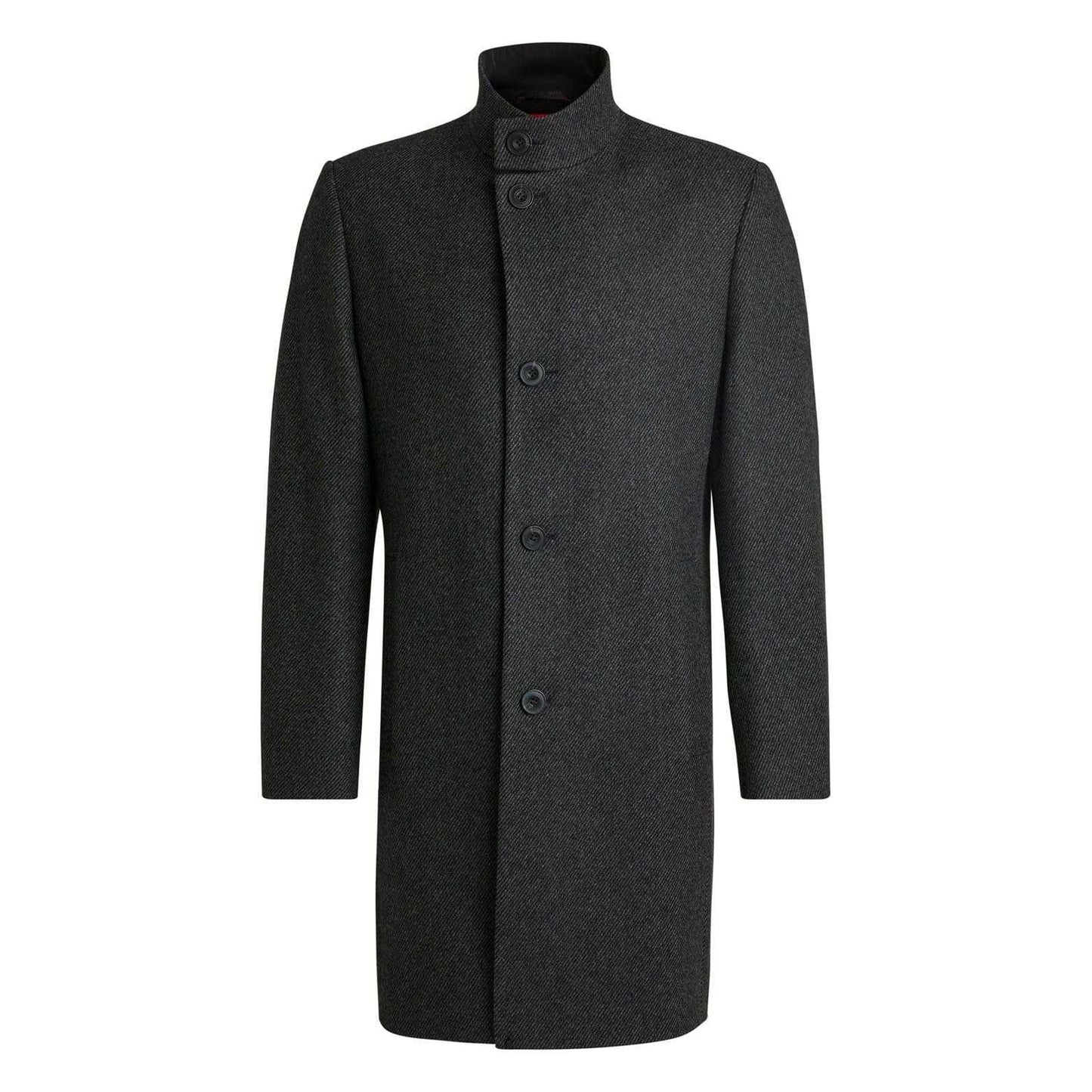 Grey - Front - Hugo Mens Mintrax2441 Regular Coat