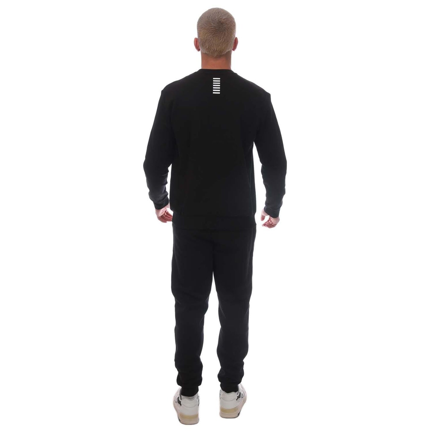Black - Back - Emporio Armani Mens Core Identity Cotton Blend Tracksuit