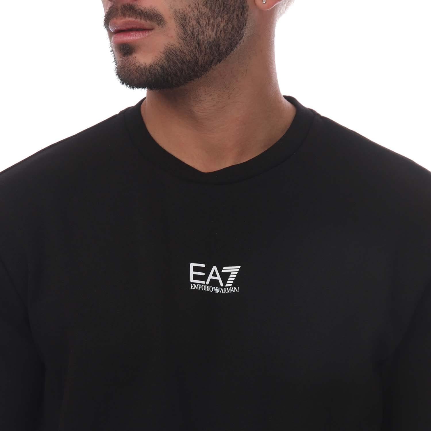 Black - Side - Emporio Armani Mens Core Identity Cotton Blend Tracksuit