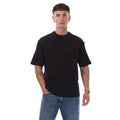Black - Front - Hugo Boss Mens Nylon Crew Neck T-Shirt
