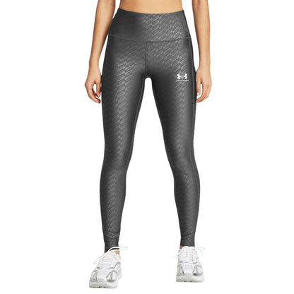 Grey - Lifestyle - Under Armour Womens-Ladies Embossed Leggings