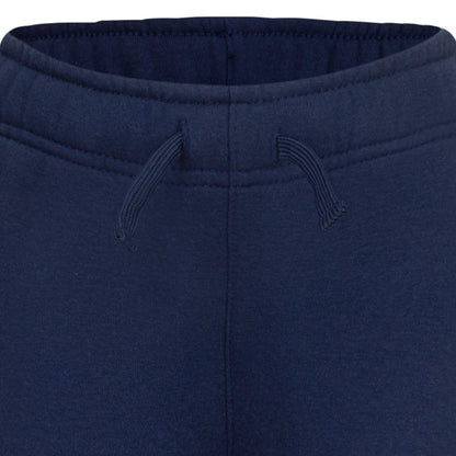 Navy - Pack Shot - Nike Childrens-Kids Club Fleece Ribbed Cuff Jogging Bottoms