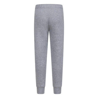 Grey - Back - Nike Childrens-Kids Club Fleece Ribbed Cuff Jogging Bottoms