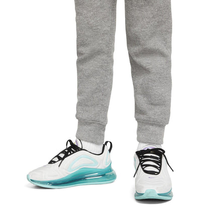 Grey - Side - Nike Childrens-Kids Club Fleece Ribbed Cuff Jogging Bottoms