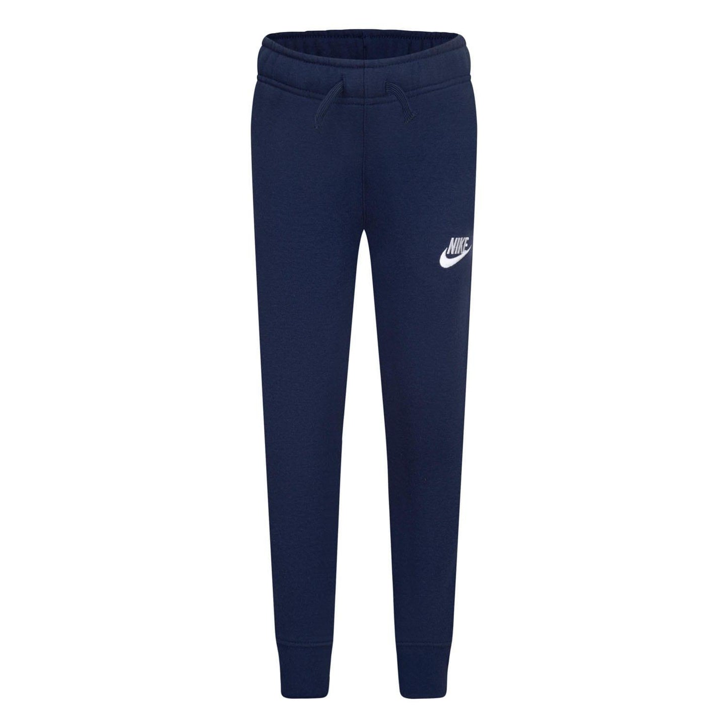 Navy - Front - Nike Childrens-Kids Club Fleece Ribbed Cuff Jogging Bottoms