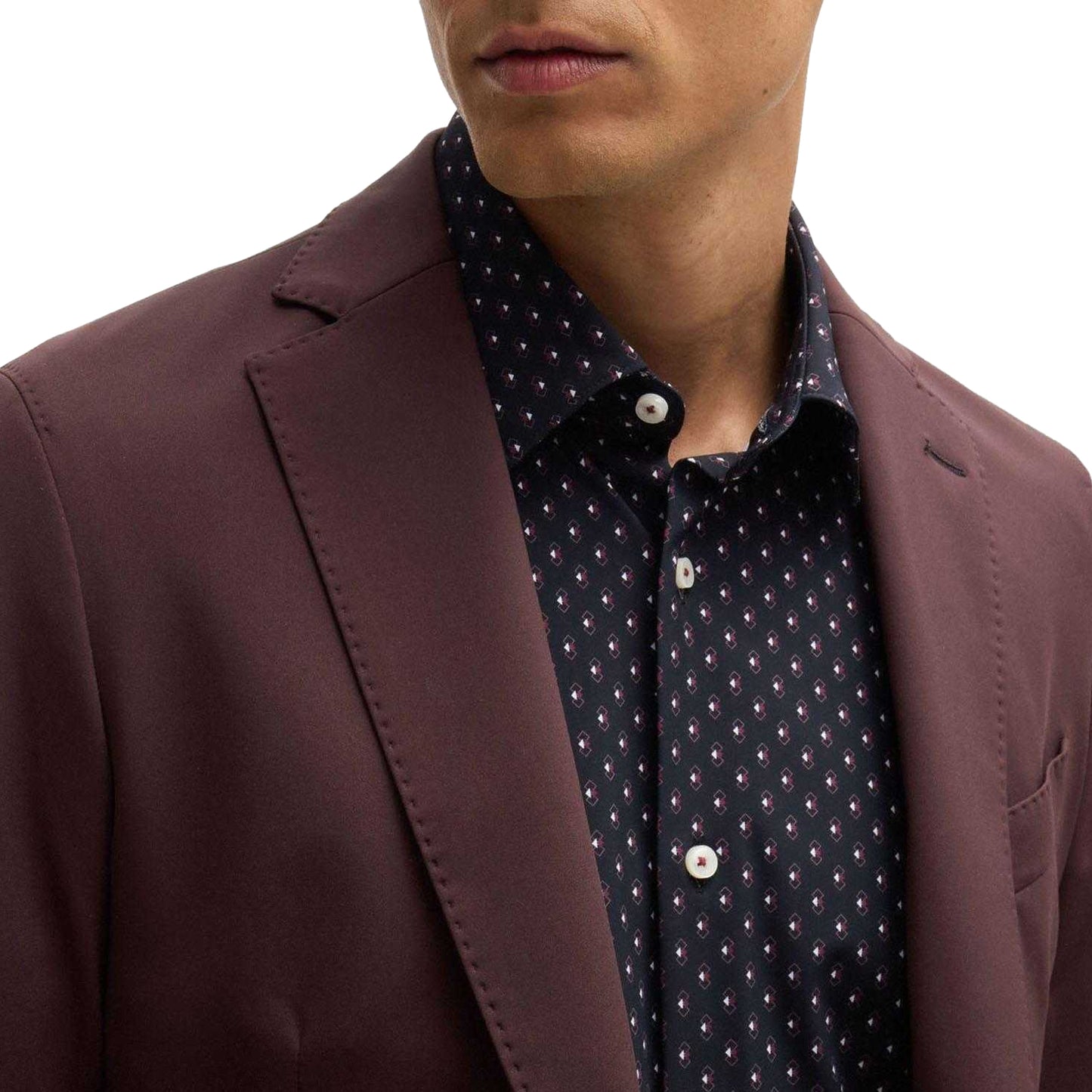 Red - Side - Boss Mens P-Hanry Slim Blazer