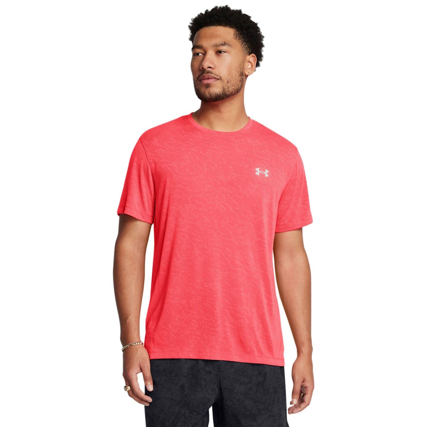 Red - Side - Under Armour Mens Launch Camo T-Shirt
