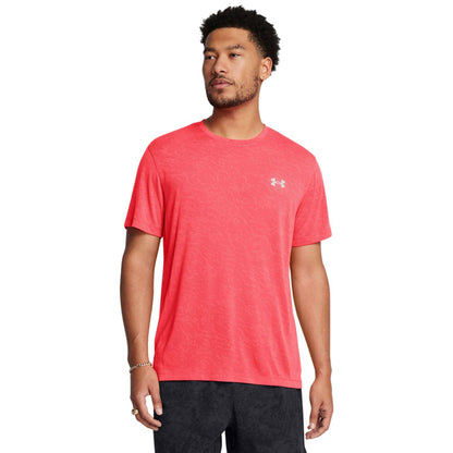 Red - Side - Under Armour Mens Launch Camo T-Shirt